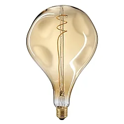 LED Deko Spiral Filament lyskilde GIANTLAMPE DROP GULD, 230V, Ø 16.5cm / L 28cm, E27, 5W 2100K 270lm 360°, CRI 90, dæmpbar