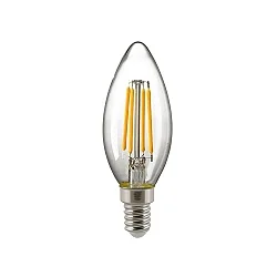 LED Filament lyskilde KERTEFORMET, 230V, Ø 3.5cm / L 9.7cm, E14, 4.5W 2700K 470lm 300°, dæmpbar, klar