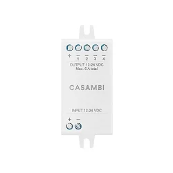 CASAMBI Controller PWM 4WCM, 4-chanel PWM control for dimming and colur settings, input 12-24V, max. 6A (144W bei 24V DC)