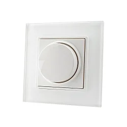 luxigent Wall remote control rotary knob 1 channel, RGB, reach 20-30m, flat design, removable frame