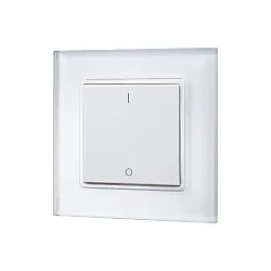 luxigent Radio wall remote control button 1-channel DIM, removable frame, reach 20-30m, memory function, white