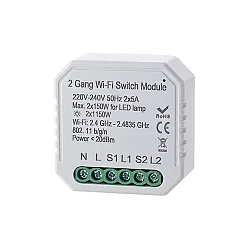 shaire WIFI Switch til stikkontakter, 220-240V, IP20, 1 kanal On / Off, maks. 150W LED