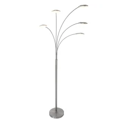 Standerlampe SYNNA 5-flammer, drejelig, med fleksibel arm, direkte / indirekte, med ledningsdæmper IP20