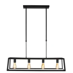 Mexlite Pendel BUCKLEY, 4-flammer, sort