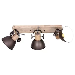 Mexlite Spot GEARWOOD, 3-flammer, antracit