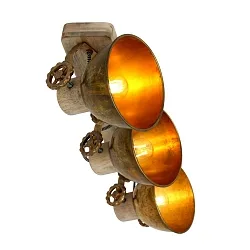 Mexlite Spot GEARWOOD, 3-flammer, bronze