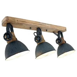 Mexlite Spot GEARWOOD, 3-flammer, grå