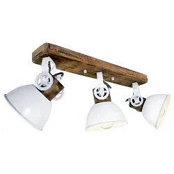 Mexlite Spot GEARWOOD, 3-flammer, hvid