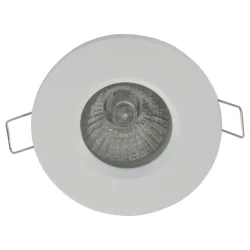 recessed luminaire PÉLITE SPOT round, rigid, with open cable GU10 IP44, white matt dimmable