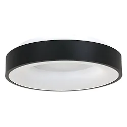 Loftlampe RINGLEDE - Ø 48CM stor, rund, direkte / indirekte IP20, sort mat dæmpbar