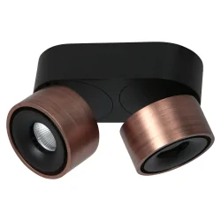 ceiling luminaire FEZ 2 flames IP20, bronze dimmable