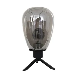 Bordlampe REFLEXION - Ø 15CM 1-flamme, høj, med afbryder, med stik E27 IP20, sort mat 