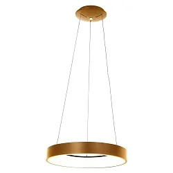 Pendel RINGLEDE - Ø 48CM stor, rund, direkte / indirekte IP20, guld dæmpbar