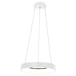Pendel RINGLEDE - Ø 48CM stor, rund, direkte / indirekte IP20, hvid mat dæmpbar