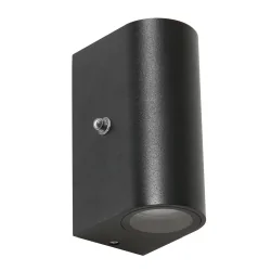 Steinhauer Udendørs Væglampe, LED, 2-flammer, 4W, 2700K, IP44, sort