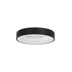 Loftlampe RINGLEDE - Ø 30CM lille, rund, direkte / indirekte IP20, sort mat dæmpbar