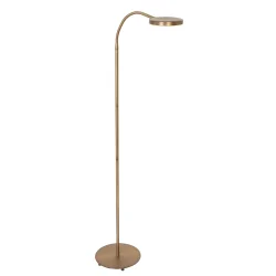 Standerlampe PLATU med fleksibel arm, med touch-dæmper IP20, bronze dæmpbar