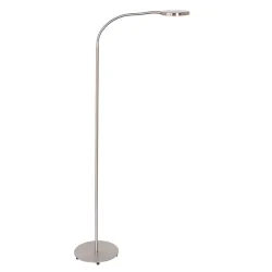 Standerlampe PLATU med fleksibel arm, med touch-dæmper IP20, stål dæmpbar