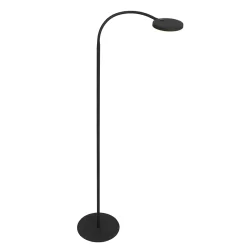 Standerlampe PLATU med fleksibel arm, med touch-dæmper IP20, sort mat dæmpbar