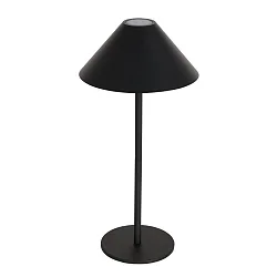Bordlampe ANCILLA up / down, med USB tilslutning, med batteri, med touch-dæmper IP54, sort mat dæmpbar