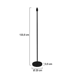 Standerlampe NOOR 1-flamme E27 IP20, sort dæmpbar