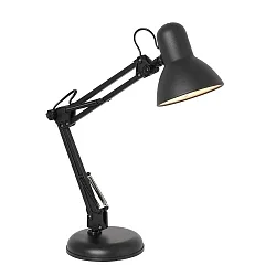 Bordlampe STUDY vipbar E27 IP20, sort
