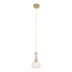 pendant luminaire GRAZIOGLASS ?14cm E27 IP20, brass