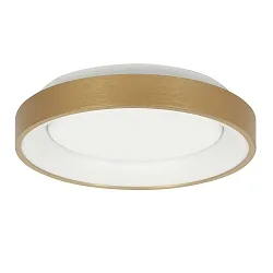 Loftlampe RINGLEDE IP20, guld dæmpbar