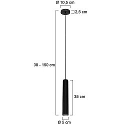 pendant luminaire TUBEL GU10 IP20, brass dimmable
