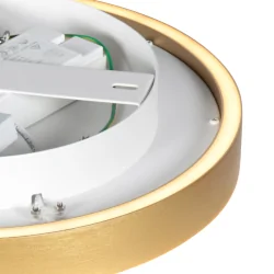 ceiling luminaire RINGLUX 2 flames IP20, gold dimmable