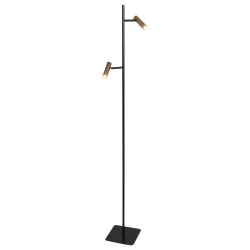 floor lamp LUMO 2 flames IP20, black dimmable