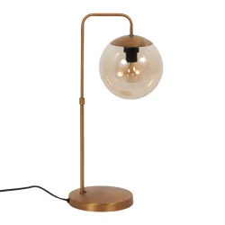 table lamp BOLLIQUE 1 flame E14 IP20, bronze dimmable