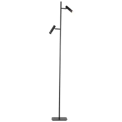floor lamp VOLARI 2 flames IP20, black dimmable