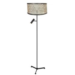 Standerlampe STANG 2-flammer E27 + GU10 IP20, sort dæmpbar