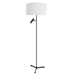Standerlampe STANG 2-flammer E27 + GU10 IP20, sort dæmpbar