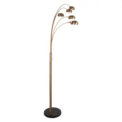Standerlampe PENTRA 5-flammer E14 IP20, bronze dæmpbar