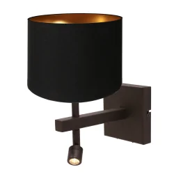 wall luminaire STANG 2 flames E27 IP20, cocoa dimmable