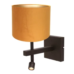 wall luminaire STANG 2 flames E27 IP20, cocoa dimmable