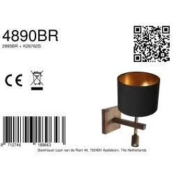 Væglampe STANG 2-flammer E27 IP20, bronze dæmpbar