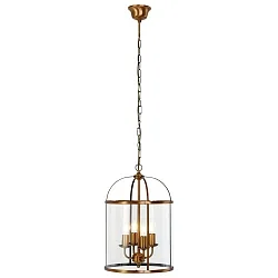 Steinhauer Pendel PIMPERNEL, 4-flammer, glas, bronze