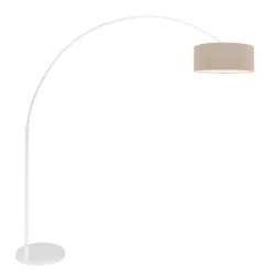 Standerlampe SPARKLED LIGHT cylindrisk, med afbryder, med skærm, med stik, justerbar E27 IP20, hvid mat 