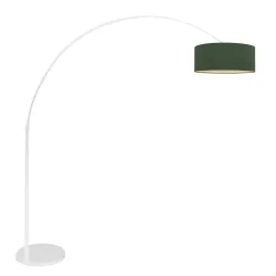 Standerlampe SPARKLED LIGHT cylindrisk, med afbryder, med skærm, med stik, justerbar E27 IP20, hvid mat 