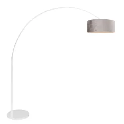 Standerlampe SPARKLED LIGHT cylindrisk, med afbryder, med skærm, med stik, justerbar E27 IP20, hvid mat 