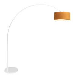 Standerlampe SPARKLED LIGHT cylindrisk, med afbryder, med skærm, med stik, justerbar E27 IP20, hvid mat 