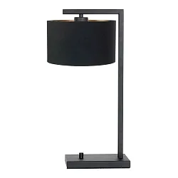 table lamp STANG down, with switch, with shade, with plug E27 IP20, black matt dimmable