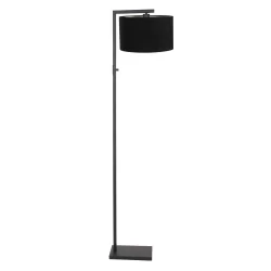 Standerlampe STANG down, med afbryder, med skærm, med stik E27 IP20, sort mat dæmpbar
