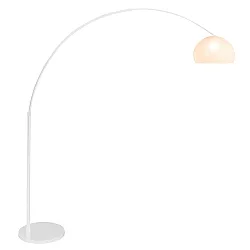 Standerlampe SPARKLED LIGHT halvrund, med afbryder, med skærm, med stik, justerbar E27 IP20, hvid mat 