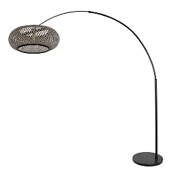 Standerlampe SPARKLED LIGHT - IKARO rillet, cylindrisk, med afbryder, med skærm, justerbar E27 IP20
