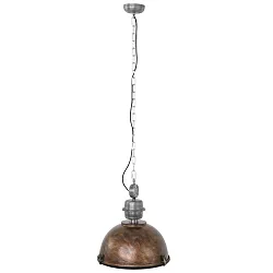 pendant luminaire BIKKEL - Ø 42CM 1 flame, medium E27 IP20, brown, pied dimmable