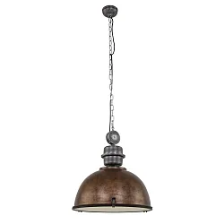 Pendel BIKKEL - Ø 52CM 1-flamme, stor E27 IP20, brun, pied dæmpbar